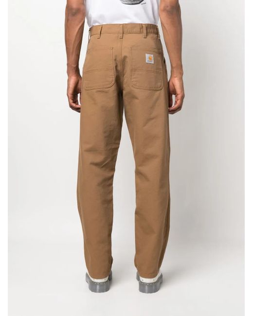 メンズ Carhartt ミッドライズ ストレートジーンズ Brown