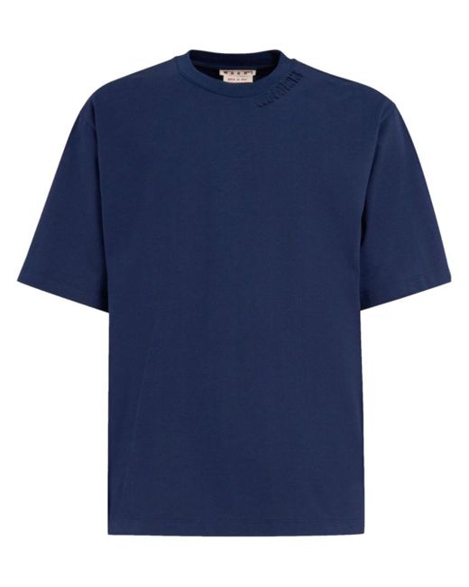 メンズ Marni ロゴ Tシャツ Blue