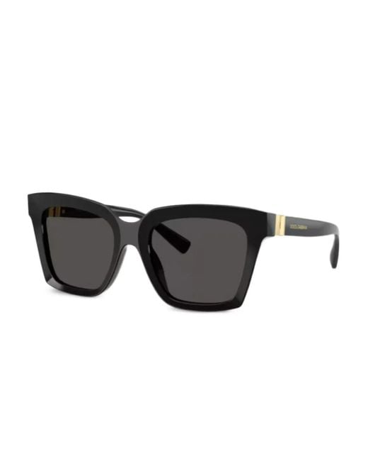 Dolce & Gabbana Black Sonnenbrille Mit Eckigem Gestell