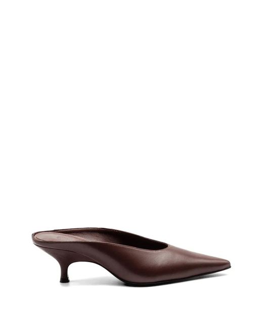 Gia Borghini Brown Sabrina Pointed-Toe Mules