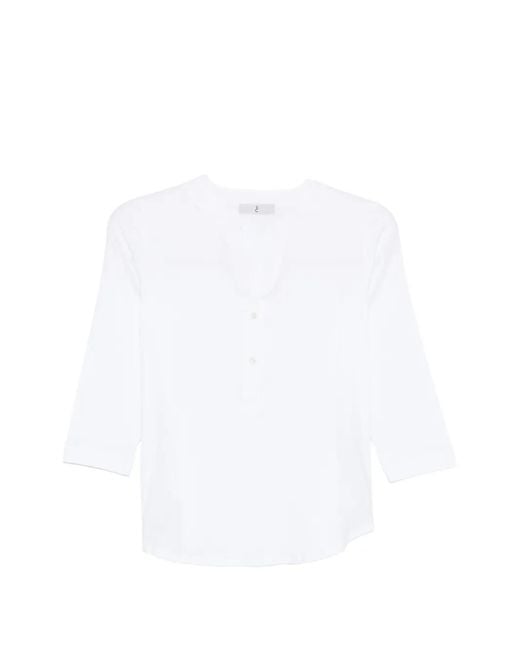 Whyci White Serafino Blouse