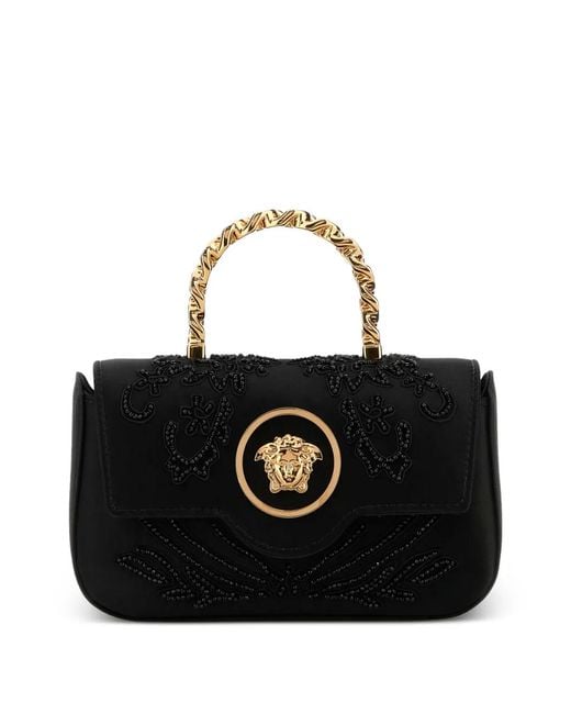 Versace Black Mini Embellishment Tote Bag