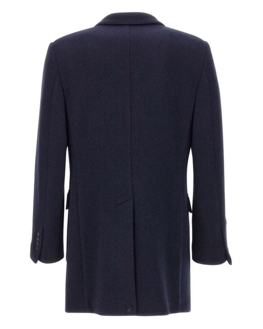 Fay Blue Wool-Blend Coat for men