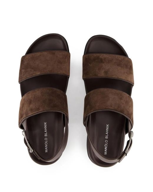 Manolo Blahnik Brown Golby Sandals for men