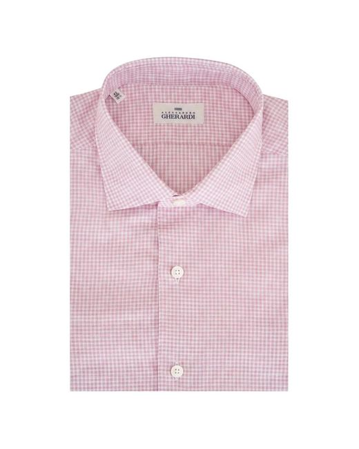 Alessandro Gherardi Pink Gingham-Check Shirt for men