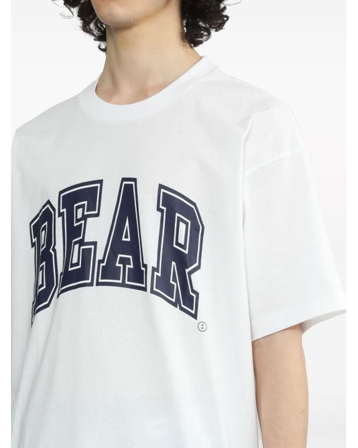 T-shirt en coton à imprimé ourson Chocoolate pour homme en coloris White