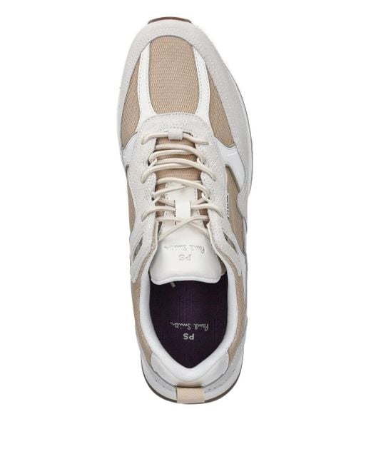 Paul Smith White Mesh-Panel Sneakers for men