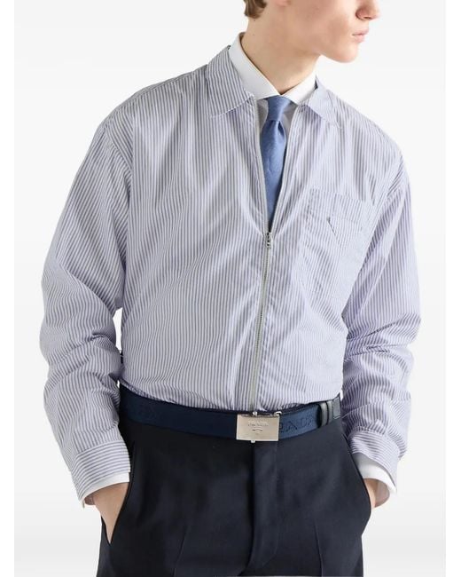 Camisa Con Cremallera Prada de hombre de color White
