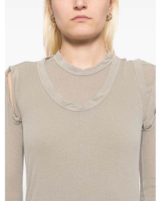Rick Owens Natural Cropped Banana Top