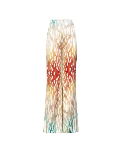 Silvia Tcherassi White Andie Printed Trousers