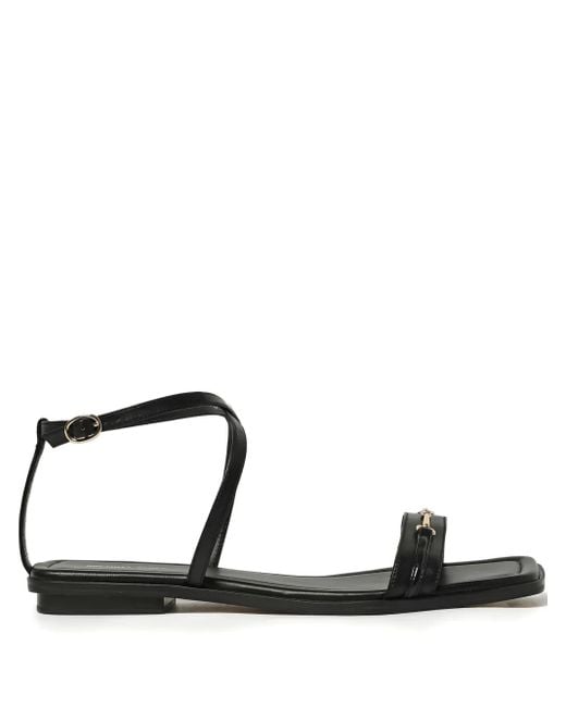 MICHAEL Michael Kors Black Buckle-Fastening Crisscross Sandals