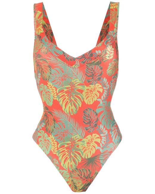 Maillot De Bain Imprimé Amir Slama en coloris Red