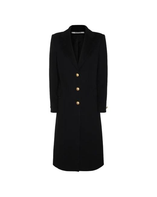 Tagliatore Black Tone Buttoned Coat