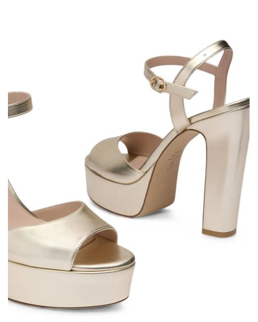 Stuart Weitzman White Reade Platform Sandals