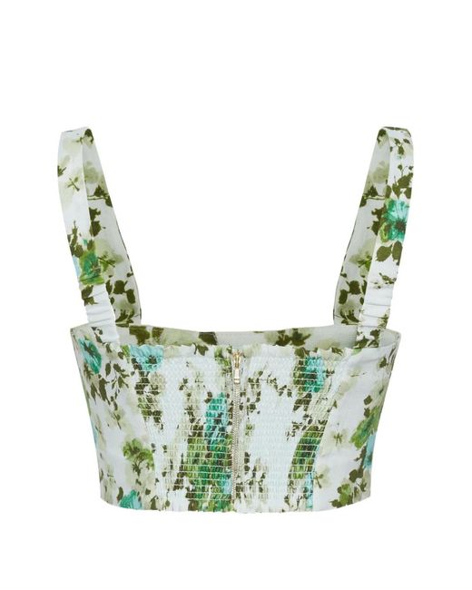Cara Cara Green Claudine Floral-Print Top