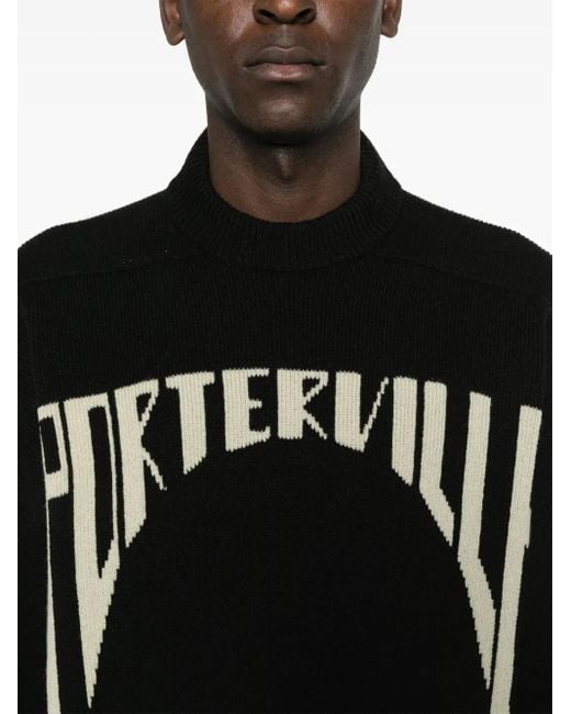 Rick Owens Black Sweater Porterville for men