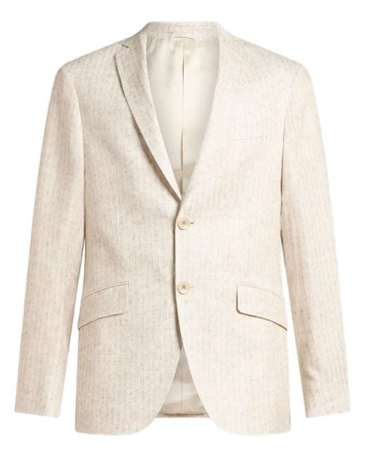 Etro Natural Cotton-Jacquard Suit Jacket for men