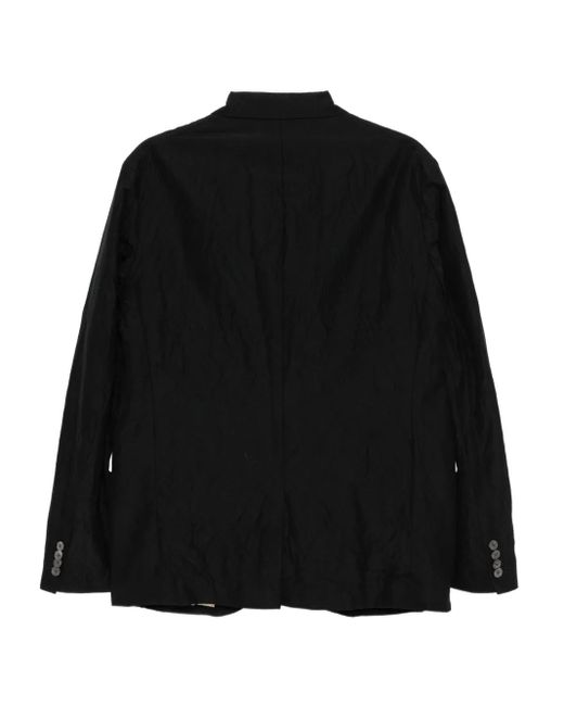 CALMLENCE Black Crease-Effect Blazer for men