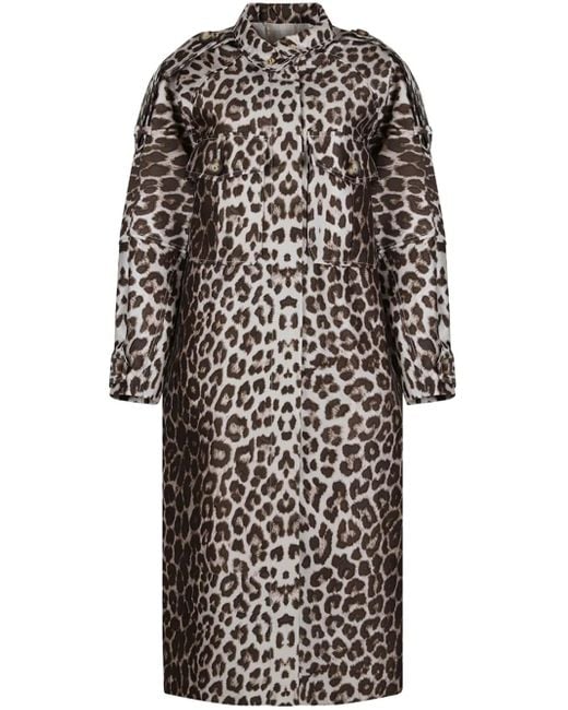 Zimmermann Black Animal Print Coat