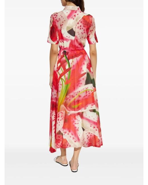 Tory Burch フローラル ミニドレス Red