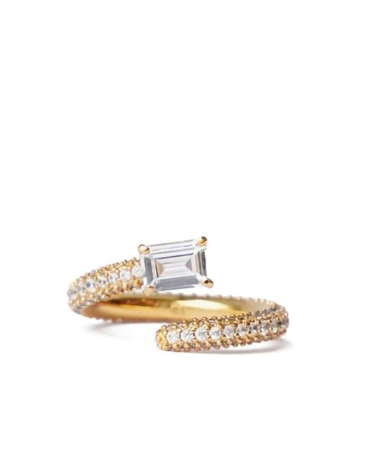 Izabel Display White The Twist Ring mit Zirkonia