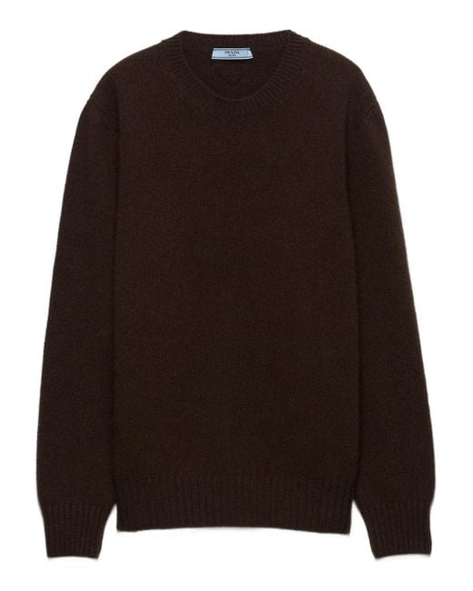 Prada Brown Gerippter Pullover