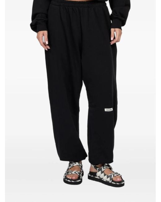 FREEDÉR Black Logo-Patch Sweatpants