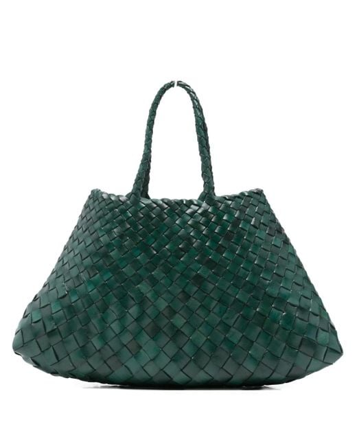 Borsa A Spalla Intrecciata di Dragon in Green