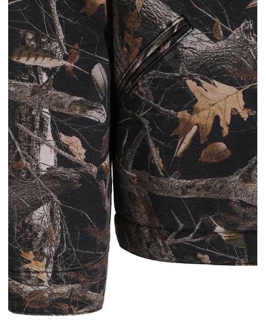 Carhartt Black Camo-Print Cotton Jacket for men