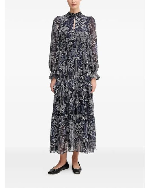 Ouí Blue Printed Maxi Dress
