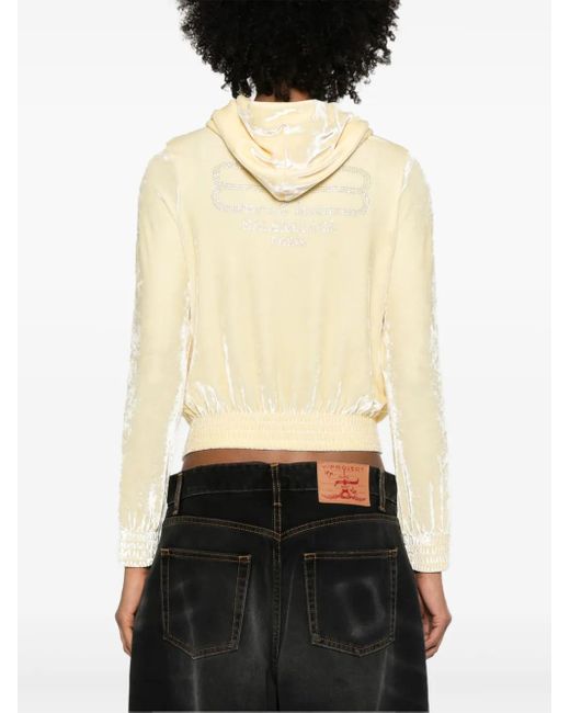 Balenciaga Yellow Bb Paris Zip-Up Hoodie