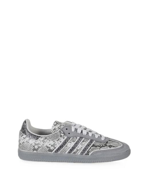 Adidas White Og Samba Snakeskin-Effect Sneakers for men