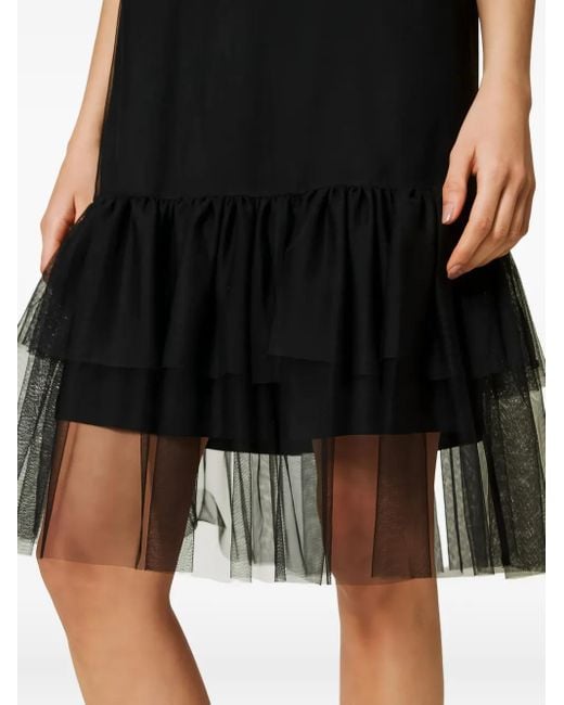 Abito Corto Con Ruches di Twinset in Black