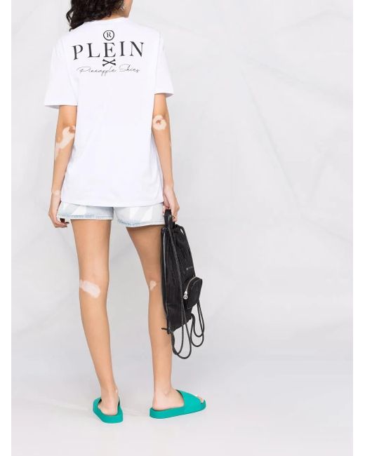 Philipp Plein White Pineapple Skies T-Shirt