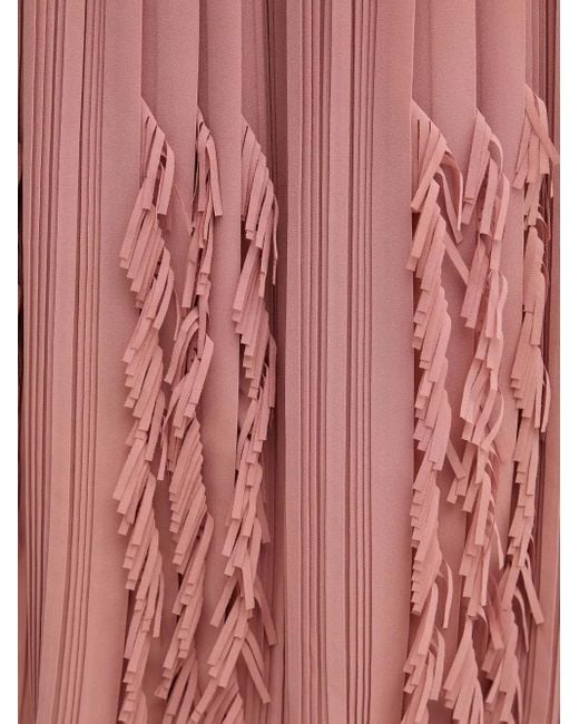 Vestido midi con flecos Sandro Ferrone de color Pink