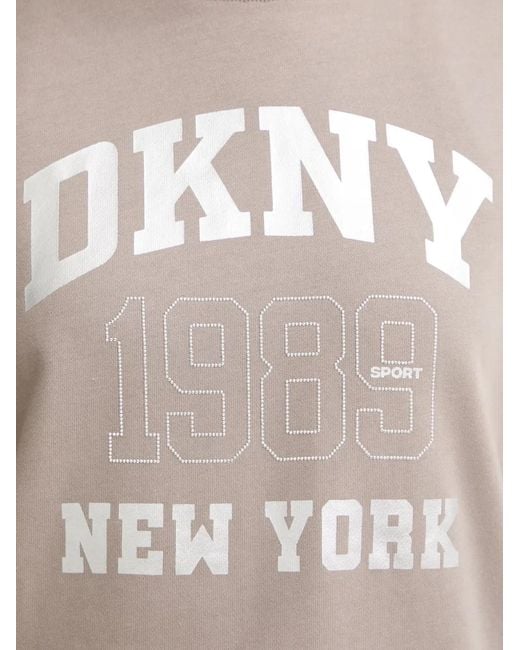 DKNY Gray Logo-Print Sweatshirt