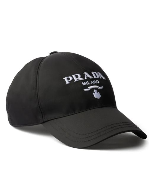 Gorra con logo en relieve Prada de hombre de color Black