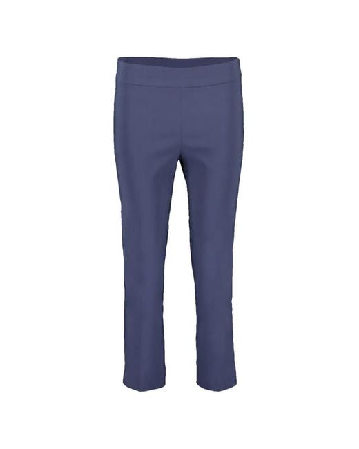 Avenue Montaigne Blue Brigitte Side-Slit Trousers