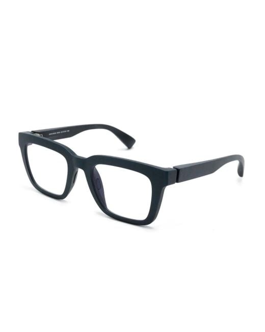 Mykita Blue Souda Rectangle-Frame Glasses