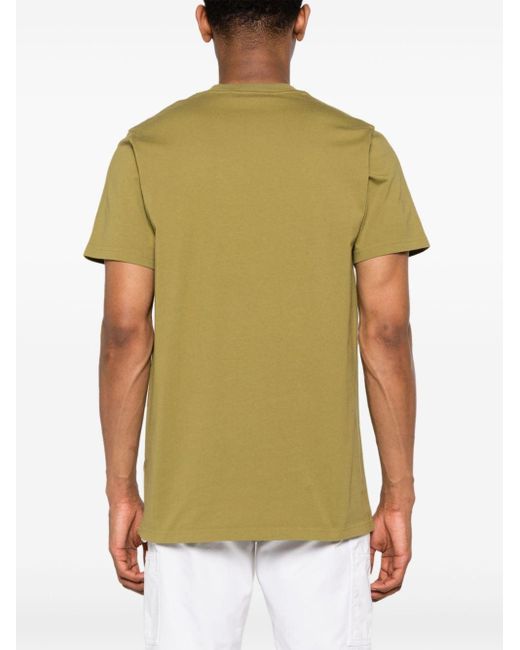 Moncler Heart T-Shirt mit Logo-Patch in Yellow für Herren