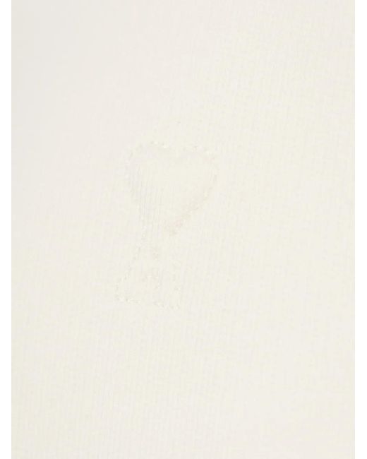 AMI White Mini Embossed Hoodie