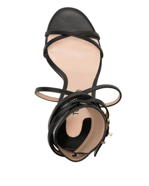 Tom Ford Black 100Mm Padlock Sandals