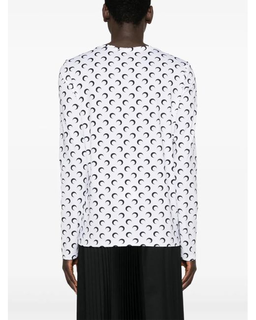 MARINE SERRE White Regenerated Second Skin Top for men