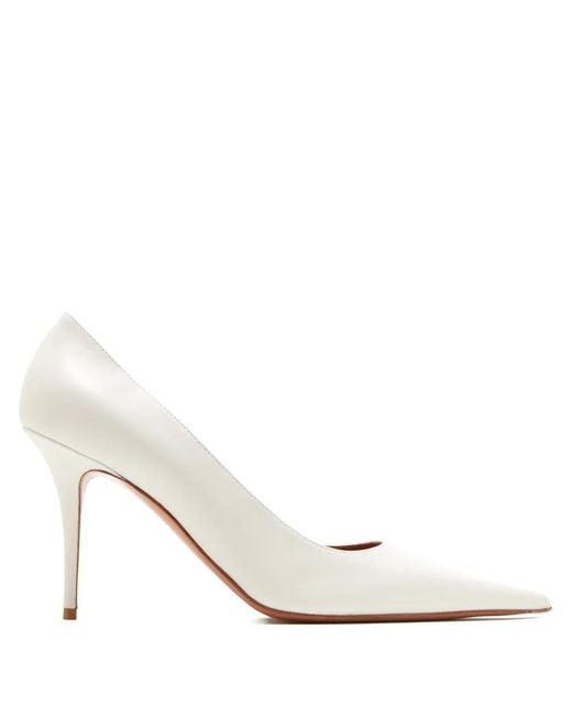 AMINA MUADDI White Barbara Pointed Pumps