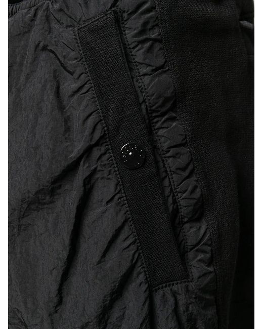Stone Island Shadow Project Black Contrast Panel Shorts for men