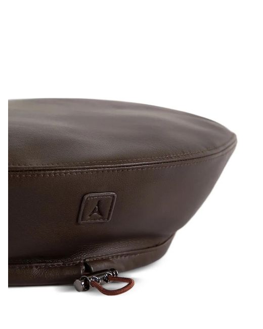 Manière De Voir Brown Faux-Leather Beret