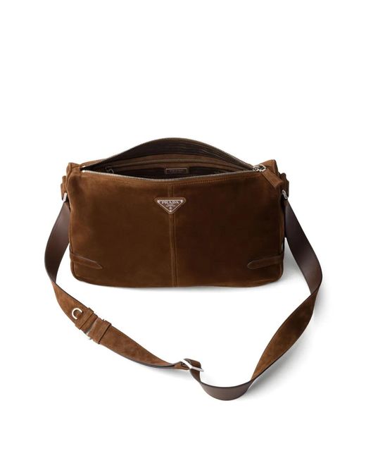 Borsa A Spalla di Prada in Brown da Uomo