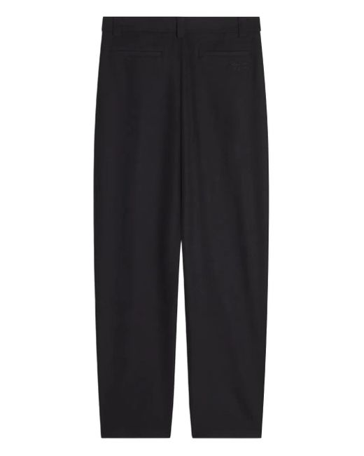 Maison Kitsuné Black Pleated Pants for men