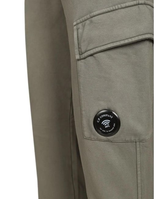 C P Company Gray Lens-Detail Track Pants for men