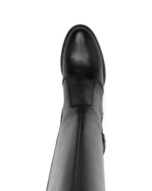 Nero Giardini Black Buckle-Strap Boots